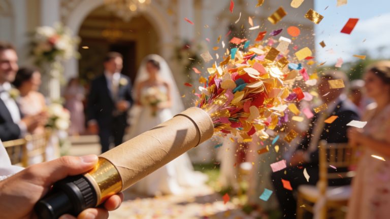 El auge del cañón de confeti biodegradable en las bodas sostenibles
